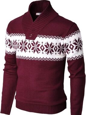 H2H Mens Casual Slim Fit Pullover Knitted Sweater